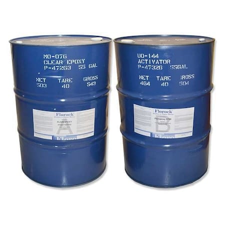 220 gal Floor Resin 4700 Kit, Gloss Finish, Clear, 100% Solid Base MPN:M0-076DR/U0-144DR