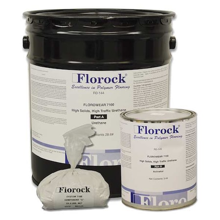 4.5 gal Floor Resin 7100 Kit, Gloss Finish, Clear, Solvent Base MPN:R0-144KT