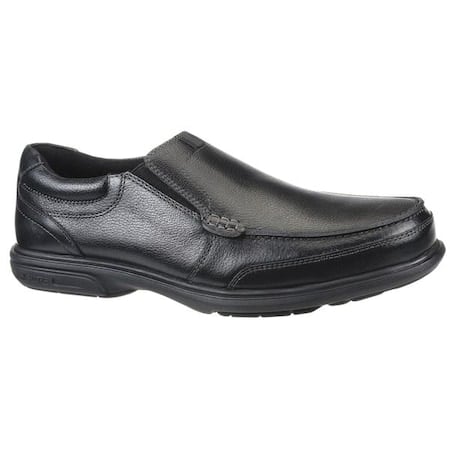 Men's Loafer Shoe, Steel Toe, Leather Upper, Rubber Outsole, Slip On, Black, 12 D MPN:FE2020