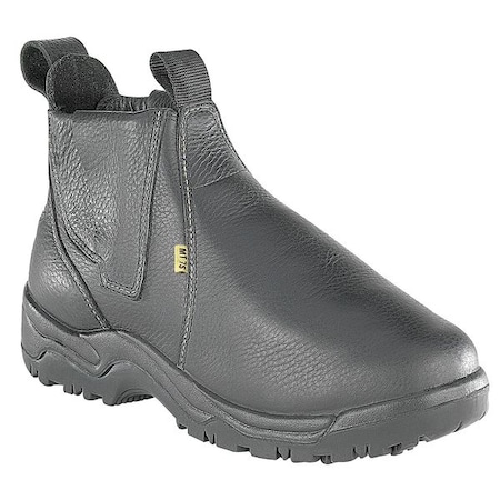 Men's Chelsea Boot, 6 W, Steel Toe, 6 in H, Black, FE690 MPN:FE690