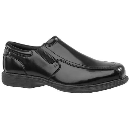 Men's Loafer Shoe, Steel Toe, Leather Upper, Rubber Outsole, Slip On, Black, 10 1/2 EEE MPN:FS2005