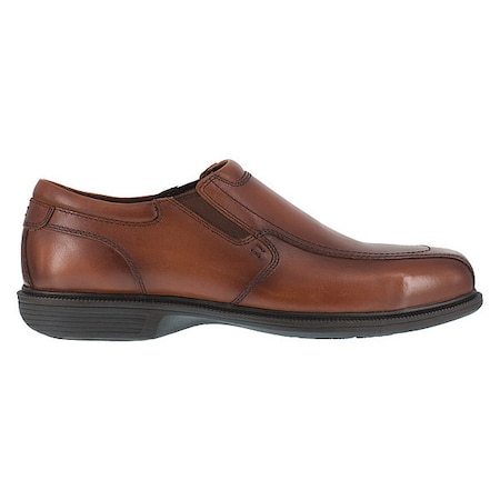 Men's Oxford Shoe, Steel Toe, Leather Upper, Rubber Outsole, Lace Up, Brown, 9 1/2 D MPN:FS2006