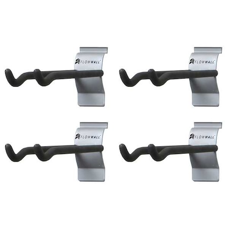 Long Hook, Hanging, 40 lb., Gray/Black, PK4 MPN:FSH-036-4
