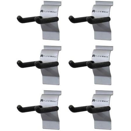 Small Hook, Hanging, 50 lb., Gray/Black, PK6 MPN:FSH-041-6
