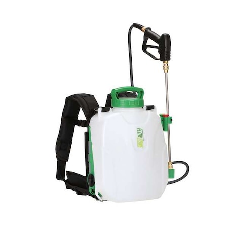 2 1/2 gal Backpack Sprayer, Plastic, 5 ft L Hose, Cone/ Fan/ Jet Nozzle Spray Pattern, 60 psi Max MPN:FZVAAG-2.5