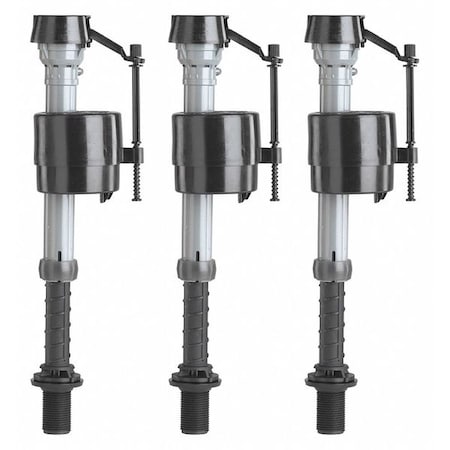 Universal Anit-Siphon Fill Valve Kit, 7.6 in x 3.4 in x 13.5 in, Plastic, Gray, PK 3 MPN:400ACN3P2G