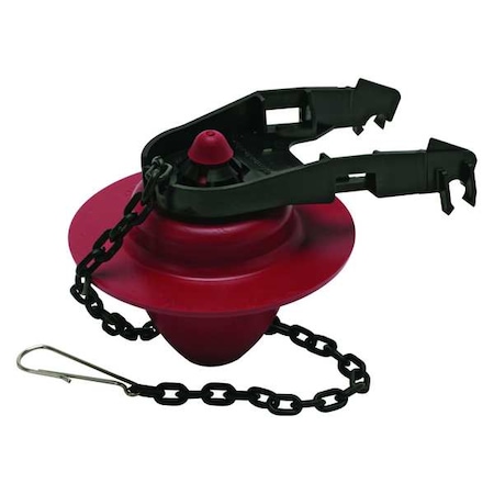 Toilet Flapper, Rubber, Red/Black, 2-1/4
