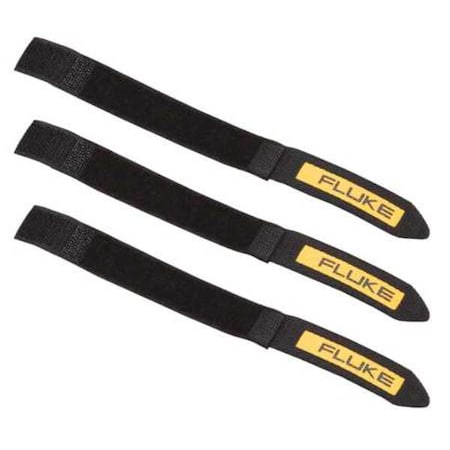 Hook-and-Loop Cable Tie, Black, Polyester, 54 lb Strength, 3 PK MPN:LeadWrap