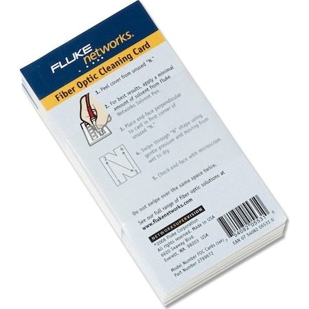 Fiber Optic Cleaning Cards, PK5 MPN:NFC-CARDS-5PK