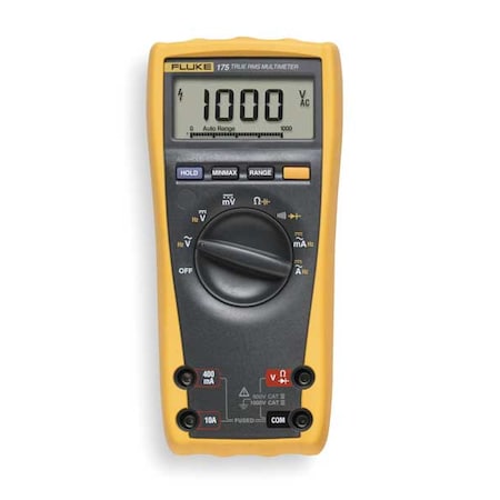 Digital Multimeter, 1, 000 V Max DC, 0 V Max AC, TRMS, 6, 000 Instrument Counts, LCD MPN:FLK-175/CWG
