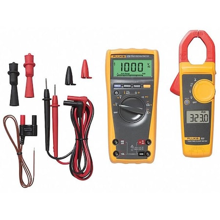 Digital Multimeter Kit, 1, 000 V Max DC, TRMS, 1, 000 Instrument Counts, LCD MPN:FLK-179-2/IMSK