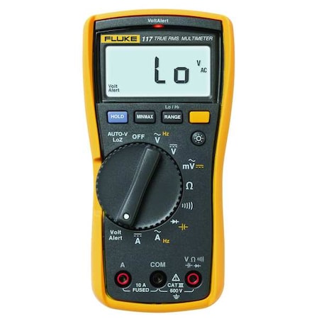 Digital Multimeter, CAT III 600V, AC/DC Amps Max 10A, TRMS, Non-Contact Voltage Detection MPN:FLUKE-117