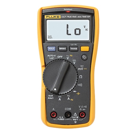 Digital Multimeter, 600 V Max DC, 0 V Max AC, TRMS, 6, 000 Instrument Counts, Backlit LCD MPN:FLUKE-117/CWG