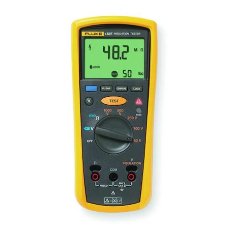 Megohmmeter, CAT III 1000V, CAT IV 600V, Insulation Resistance .01 megaohm to 10 gigohm, Backlit MPN:FLUKE-1507