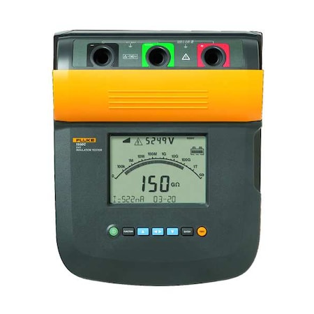 Megohmmeter, 5 kV, Digital, Battery Powered, 5 Mohm to 100 Gohm, USB/Bluetooth Data Logging MPN:FLUKE-1550C
