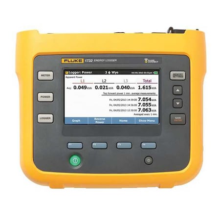 Power Quality Analyzer, 1732 Series, 3-Phase Energy Logger, 5 Current/4 Voltage Channels MPN:FLUKE-1732/EUS