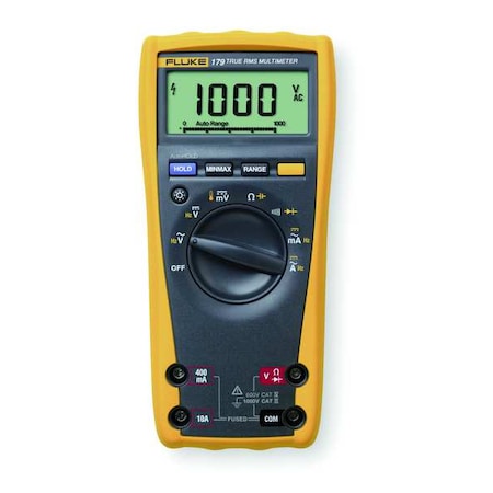 Digital Multimeter, CAT III 1000V, CAT IV 600V, AC/DC Max Amps 10 A, TRMS, Instrument Counts 6, 000 MPN:Fluke-179