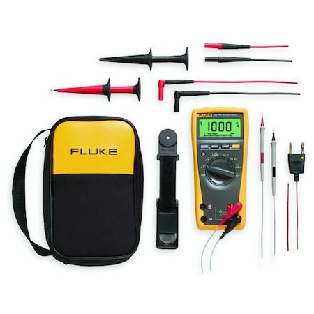 Digital Multimeter Kit, CAT III 1000V, CAT IV 600V, Max AC/DC Amps 10A TRMS, Data Logging, Backlit MPN:Fluke 179/EDA2 Kit