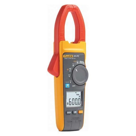 Digital Clamp Meter, LCD, 600 A, 1.6 in (41 mm) Jaw Capacity MPN:FLUKE-374 FC/WWG