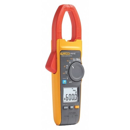 Digital Clamp Meter, LCD, 600 A, 1.6 in (41 mm) Jaw Capacity MPN:FLUKE-375 FC/WWG