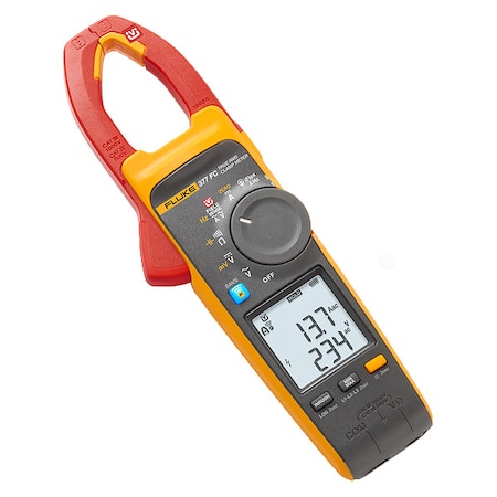 Digital Clamp Meter, Backlit LCD, 1, 000 A A, 1.3 in (33 mm) Jaw Capacity MPN:Fluke-377 FC