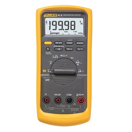 Digital Multimeter, 1, 000 V Max DC, 0 V Max AC, TRMS, 6, 000/19, 999 Instrument Counts, Backlit LCD MPN:FLUKE-87-5/CWG