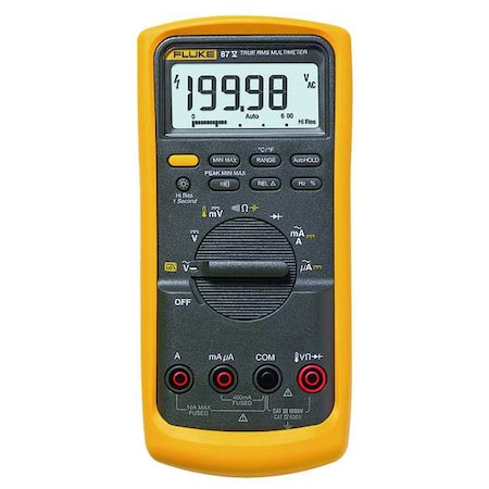 Digital Multimeter, CAT III 1000V, CAT IV 600V, AC/DC Current Max 10 A, TRMS, Backlit LCD MPN:Fluke-87-V