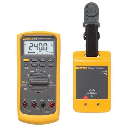 Digital Multimeter, 1, 000 V Max DC, TRMS, 6, 000 Instrument Counts, LCD MPN:FLUKE-87V/PRV