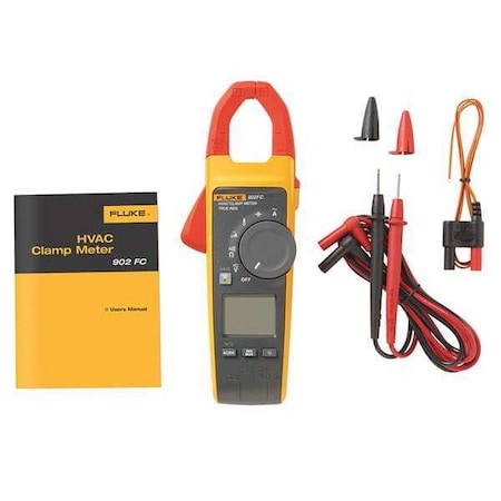 Digital Clamp Meter, 600V Max AC Amps, AC/DC Voltages up to 600V, TRMS, 1.6 in Jaw Opening MPN:FLUKE-902 FC/WWG