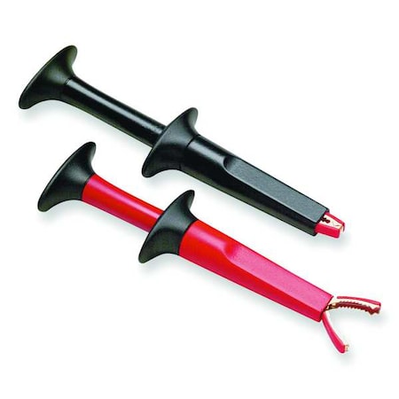 Jaw Test Probe, CAT III 1000V, CAT IV 600V, Alligator Clip, Black, Red MPN:Fluke-AC220