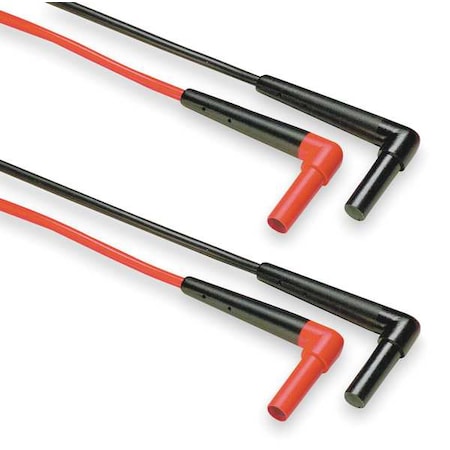 Silicone Insulated Test Leads, CAT III 1000V, CAT IV 600V, Shrouded Right Angled on Both Ends, 1.5m MPN:Fluke-TL222