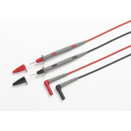 Test Leads, 4 ft. Length, Silicone, Cat III 1000V, CAT IV 600V, Max Current 10 AMPS, Black/Red, PR MPN:Fluke-TL71