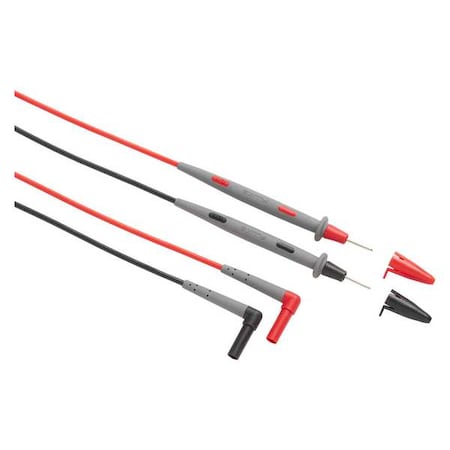 Electronic Test Probe Set, CAT III 1000V, 4mm Sheathed Banana Plug, Black, Red MPN:Fluke-TP80