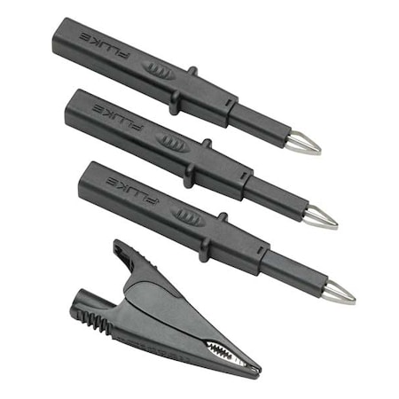 Test Probe Set, CAT II 1000V, CAT III 1000V, Alligator Clip, Black MPN:TLK290
