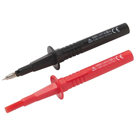 Fused Test Probe Set, CAT III 1000V, Banana Jack, Black, Red MPN:TLK291