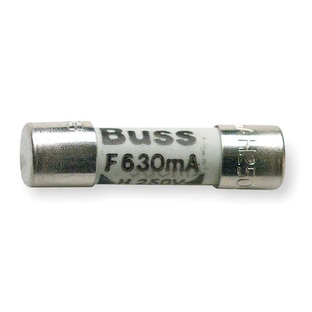 Ceramic Fuse, 630mA, 1.5kA at 250V AC, 5 PK MPN:Fluke-871173/630 mA