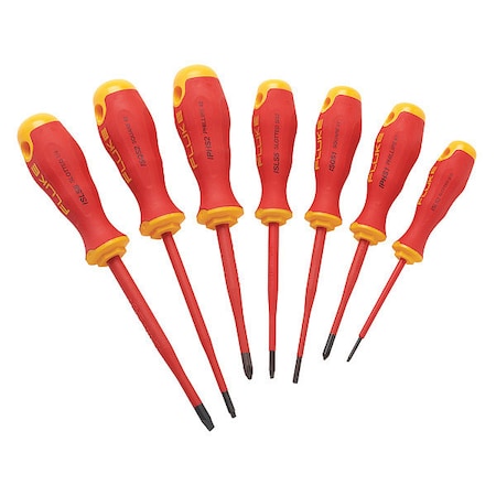 7pc. Insulated Slotted/Phillips/Square Screwdriver Set MPN:IKSC7