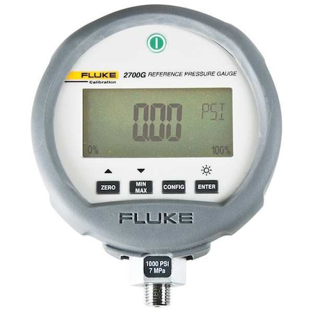 Digital Test Pressure Gauge, 0 to 1000 psi, 4 1/4 in Dial, 1/4 in NPT, Bottom Location MPN:2700G-BG7M