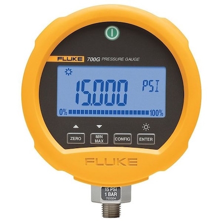 Digital Test Compound Gauge, -0.4 to 0 to 0.4 psi, 3 3/4 in Dial, 1/4 in NPT, Bottom Location MPN:FLUKE-700G01