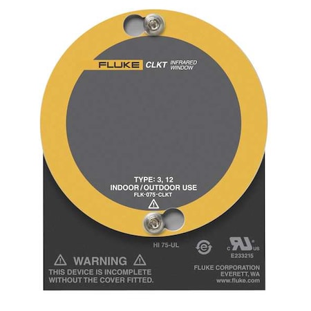 Round Infrared Window, 100mm dia, Type3/12 MPN:Fluke-100-CLKT
