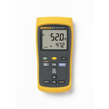 Dual Probe Digital Therm, Cal Trac w/Data MPN:FLUKE-52-2 CAL
