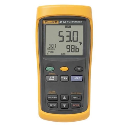 Thermometer, LCD, 2.5 in, Thermocouple MPN:FLUKE-53-2 B