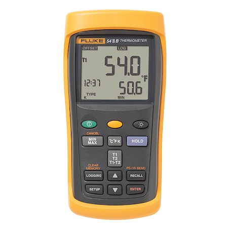 Thermometer, LCD, 2.5 in, Thermocouple MPN:FLUKE-54-2 B/CWG