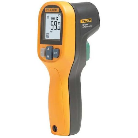 Infrared Thermometer, Single Dot Laser Sighting Adjustable 0.10 to 1.00, Backlit LCD MPN:FLUKE-59 MAX