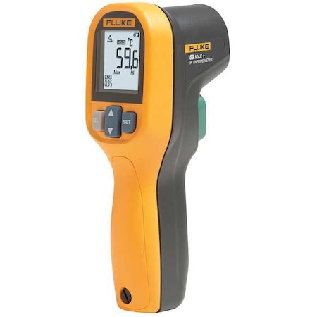 Infrared Thermometer, Single Dot Laser Sighting Adjustable 0.10 to 1.00, Backlit LCD MPN:FLUKE-59 MAX +