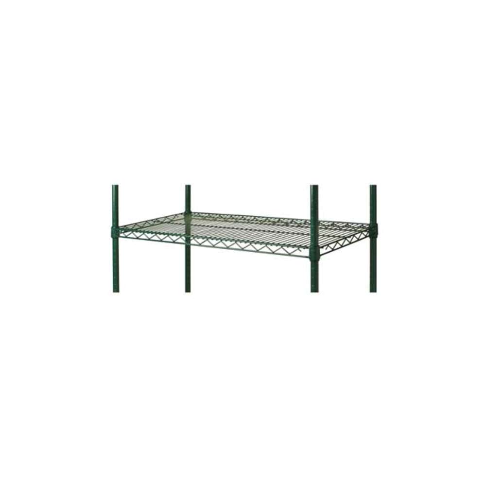 Focus Foodservice Epoxy-Coated Wire Shelf, 2inH x 24inW x 18inD, Green MPN:VEX-1824