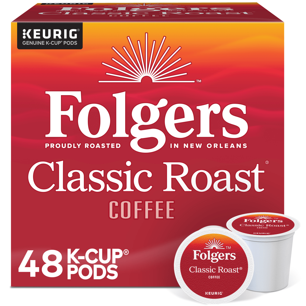 Folgers Gourmet Selections Medium Roast Keurig Single-Serve K-Cup Pods, Classic, Box Of 48 K-Cup Pods MPN:5000363378