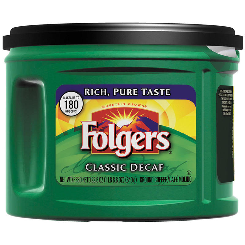 Folgers Classic Decaf Coffee Medium, 19.2 oz Per Canister (Min Order Qty 4) MPN:2550000374