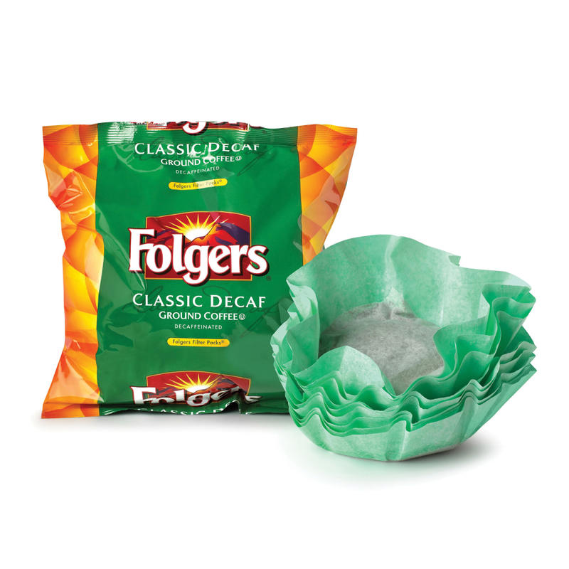 Folgers Classic Roast Decaffeinated Coffee Filter Packs, 0.9 Oz., Box Of 40 MPN:2550006122