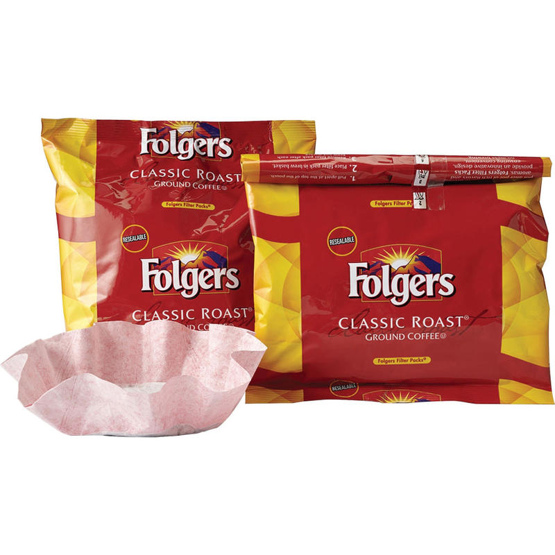 Folgers Classic Roast Coffee Filter Packs, 0.9 Oz, Box Of 40 Packs (Min Order Qty 2) MPN:2550006239